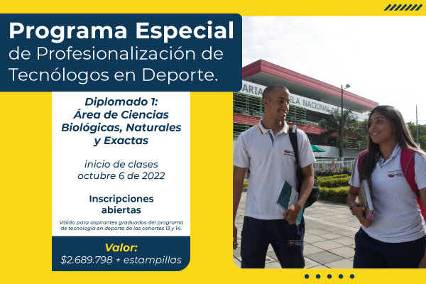 Programa Especial de Profesionalización de Tecnólogos en Deporte - Diplomado 1 Programa Especial de Profesionalización de Tecnólogos en Deporte - Diplomado 1