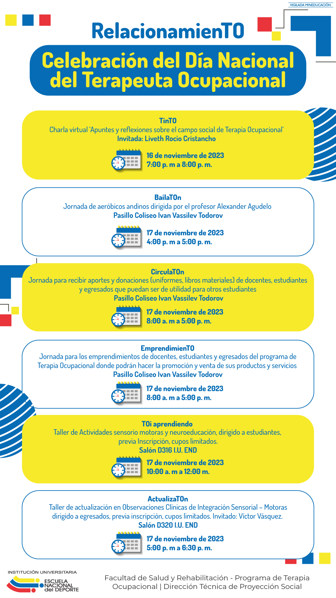 RelacionamienTO Celebración del día nacional del Terapeuta Ocupacional RelacionamienTO Celebración del día nacional del Terapeuta Ocupacional